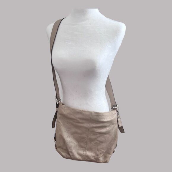 Coach Leather Crossbody Duffle Bag - Picture 1 of 6